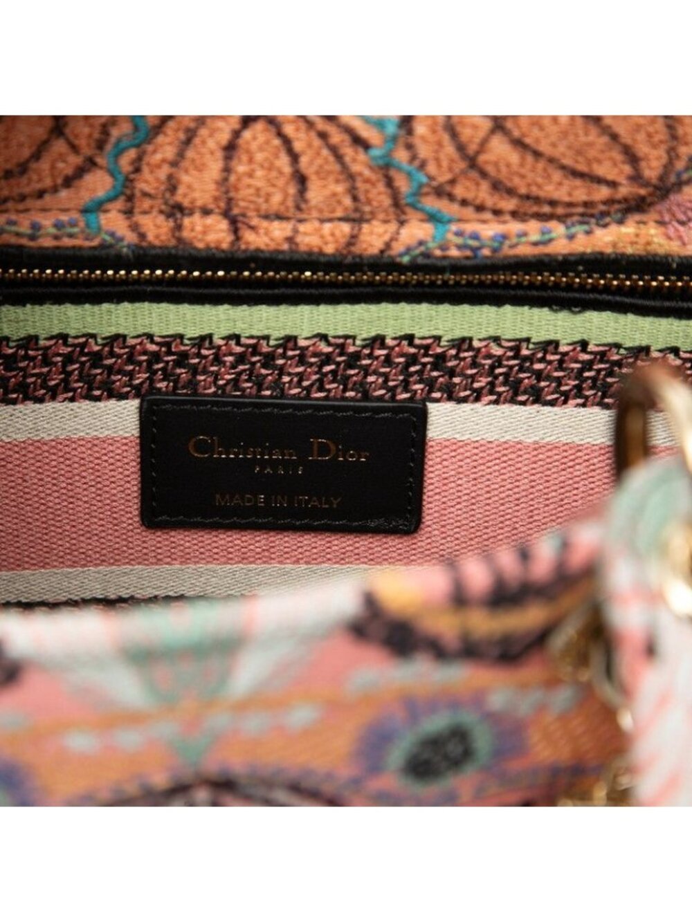 Dior Lady D-lite 2-Way Shoulder Bag Multicolor Canvas - Picture 5 of 7